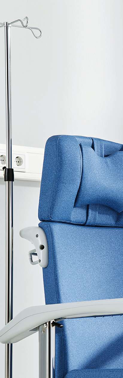 Optional infusion stand for the Ravello care chair